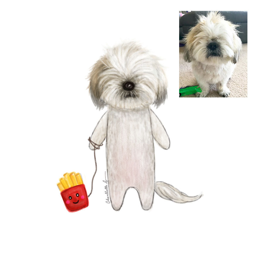 ความน่ารักของภาพวาดน้องหมา