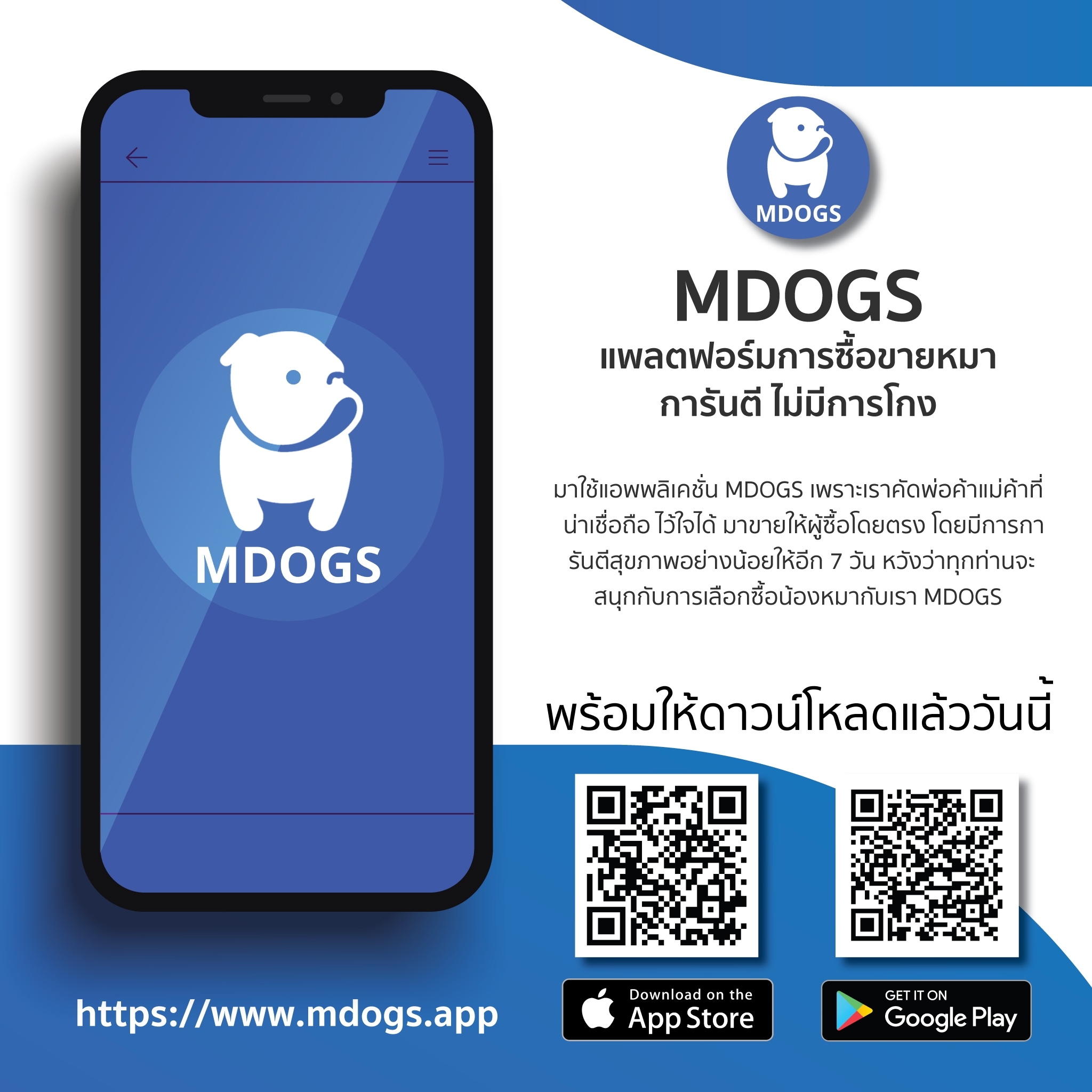 MDOGS พ่อค้า แม่ค้า มีการตรวจสอบทุกคน การันตีไม่มีโกง มีทุกสายพันธุ์