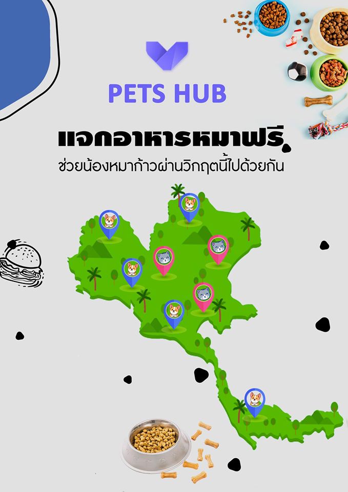 ❤️ Pets Hub ❤️ แพลตฟอร์มที่ทำมาเพื่อแจกอาหารน้องหมาน้องแมว